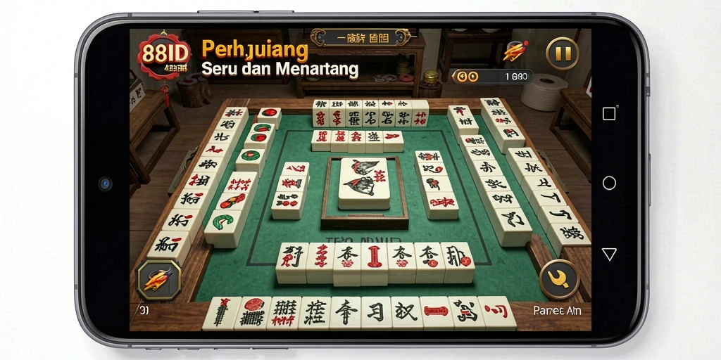 Tampilan menarik dari gameplay 88ID Mahjong yang menantang.