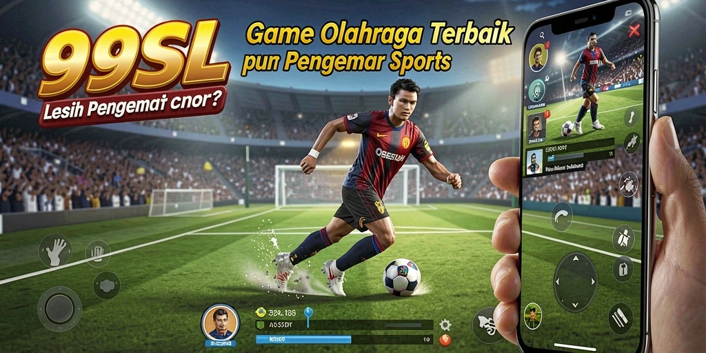 Screenshot dari gameplay 99SL yang menampilkan aksi olahraga yang dinamis.