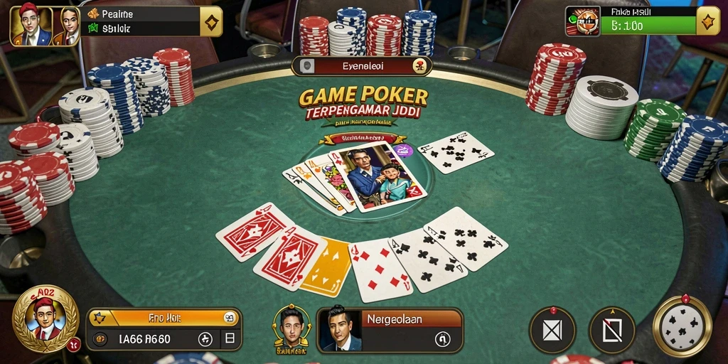 Tampilan seru gameplay poker di AA62 dengan grafis yang memukau.