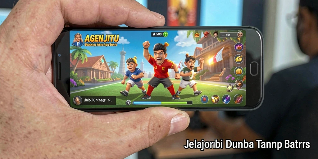 Screenshot gameplay AGENJITU menunjukkan eksplorasi dunia yang luas.