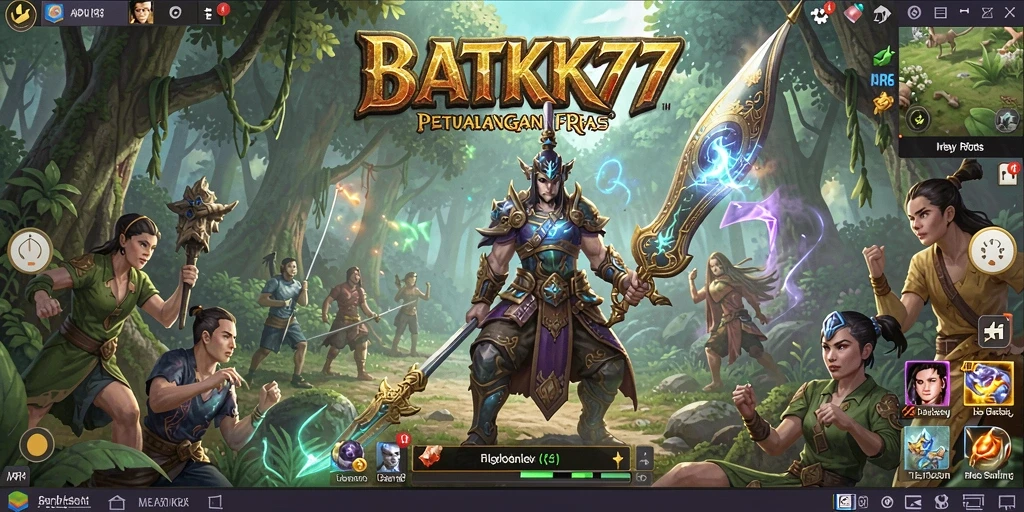 Tampilan gameplay RPG dari BATIK77 dengan aksi seru dan karakter menawan.