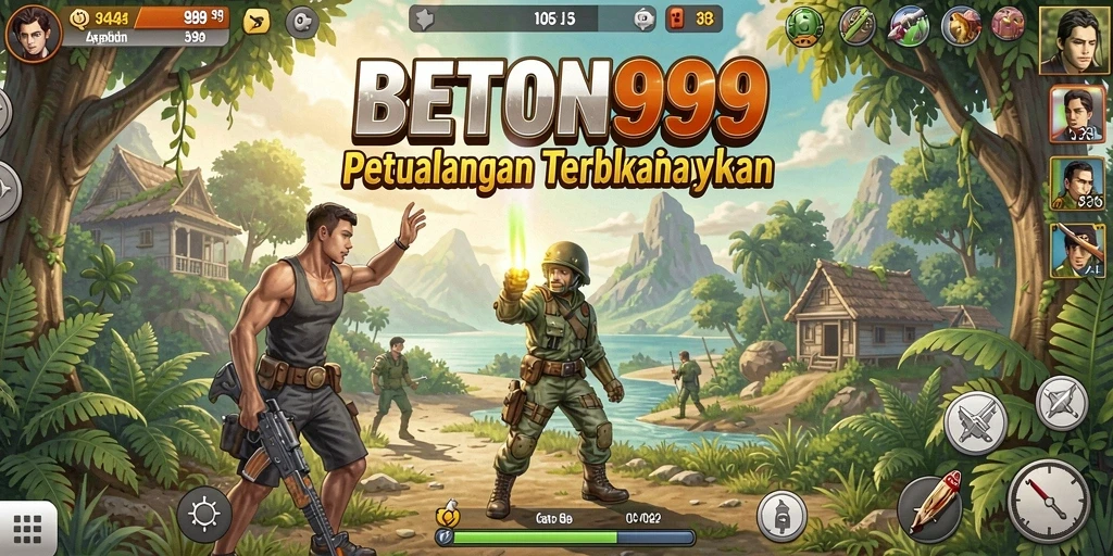 Screenshot gameplay BETON999 menampilkan dunia terbuka yang luas dan dinamis.