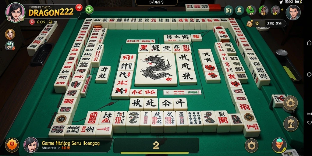 Tampilan gameplay Mahjong yang seru dan menantang di DRAGON222.