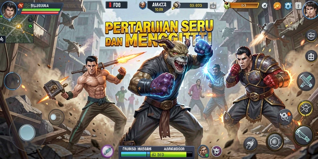 Tampilan pertarungan seru dalam game FO8 dengan aksi dinamis.