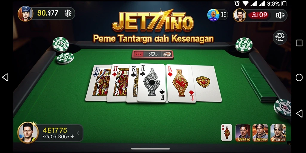 Tampilan gameplay seru dan interaktif dari JET77.