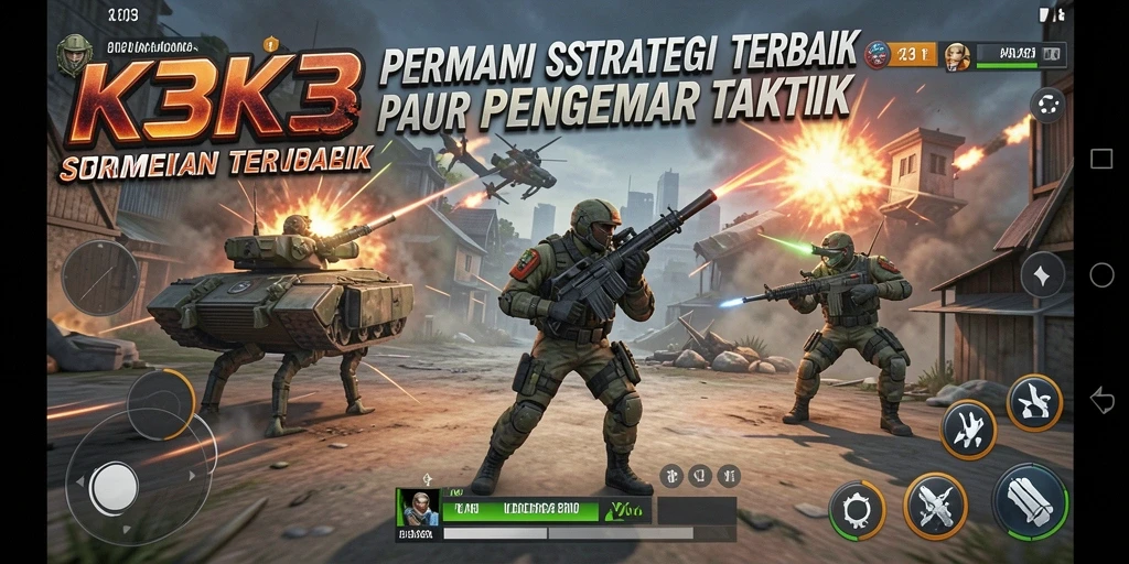 Tampilan gameplay K3K3 yang menegangkan dan strategis.