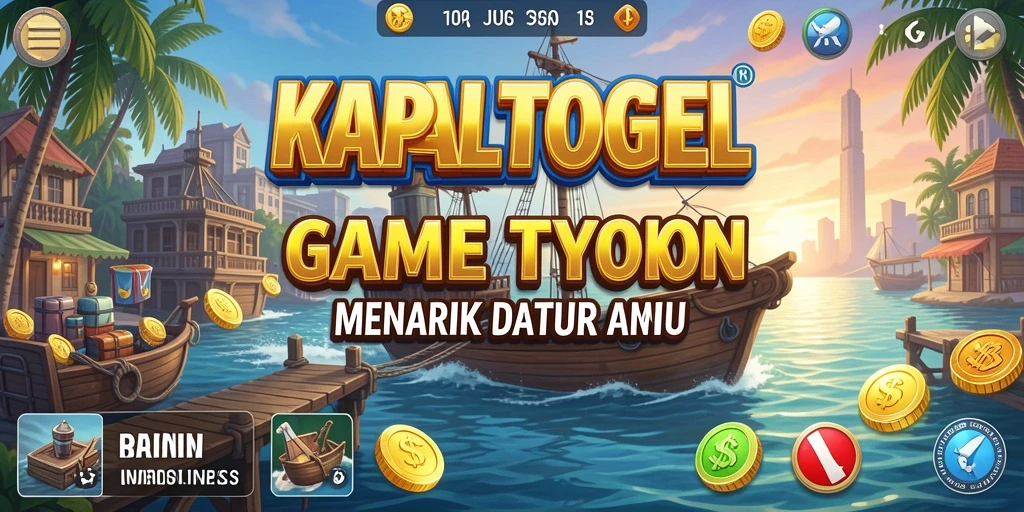 Tampilan gameplay seru KAPALTOGEL saat membangun bisnis Tycoon.