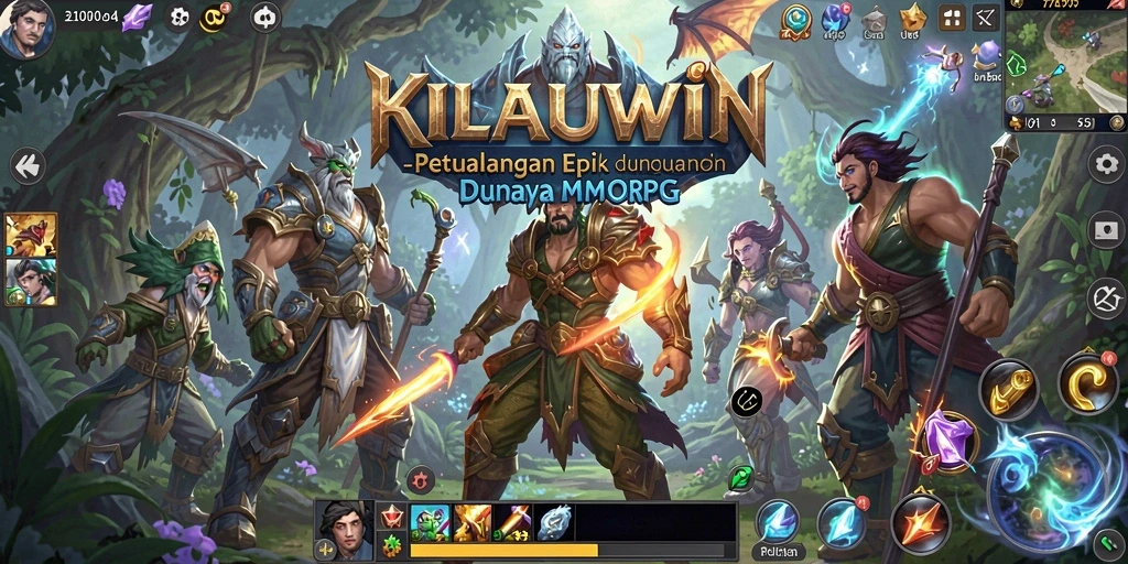 Screenshot gameplay KILAUWIN yang menunjukkan aksi pertempuran mendebarkan.