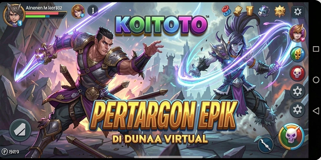 Screenshot KOITOTO menampilkan aksi pertarungan yang seru.