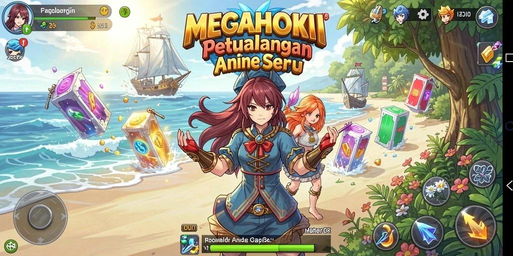 Tampilan gameplay seru di dunia Anime yang penuh aksi.