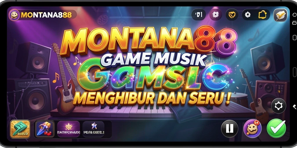Screenshot menunjukkan gameplay seru MONTANA88 dengan musik yang mengalun.