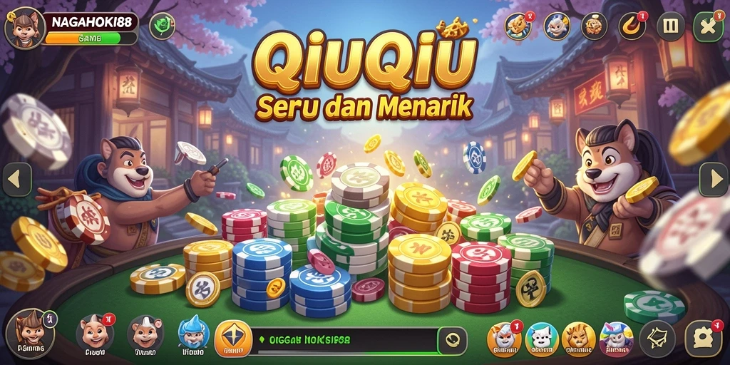 Gameplay seru di NAGAHOKI88 dengan kartu QiuQiu.
