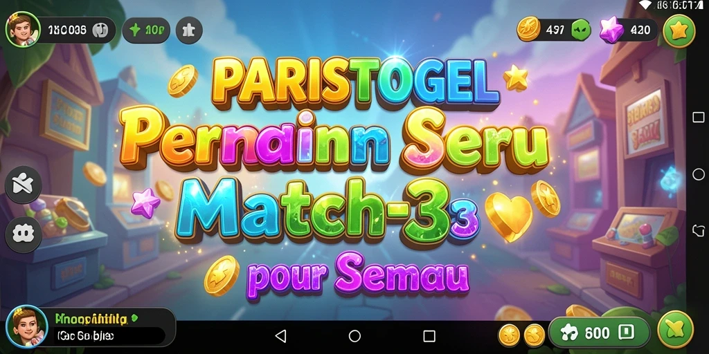 Tampilan gameplay PARISTOGEL yang menarik saat mencocokkan item.
