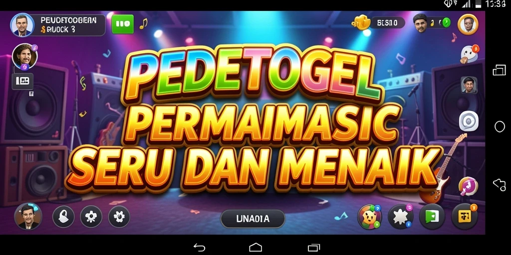 Screenshot PEDETOGEL menampilkan permainan musik yang seru dan interaktif.