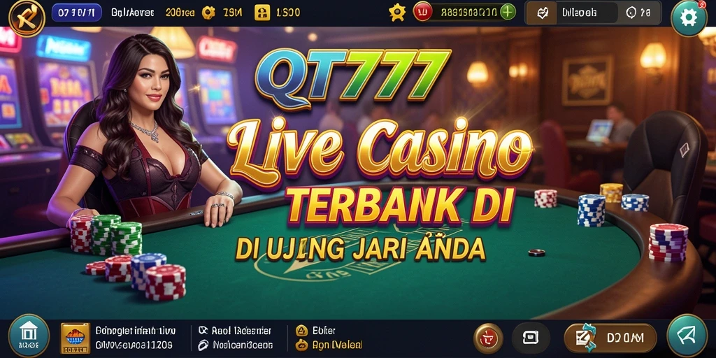 Tampilan gameplay Live Casino QT777 yang mendebarkan dan interaktif.