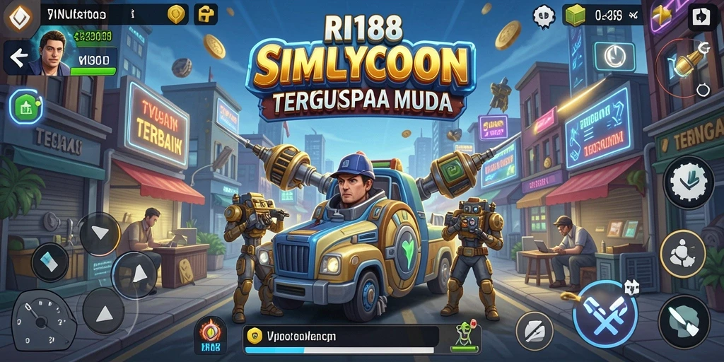 Tangkapan layar utama RI188 menampilkan gameplay Tycoon yang mendalam dan interaktif.
