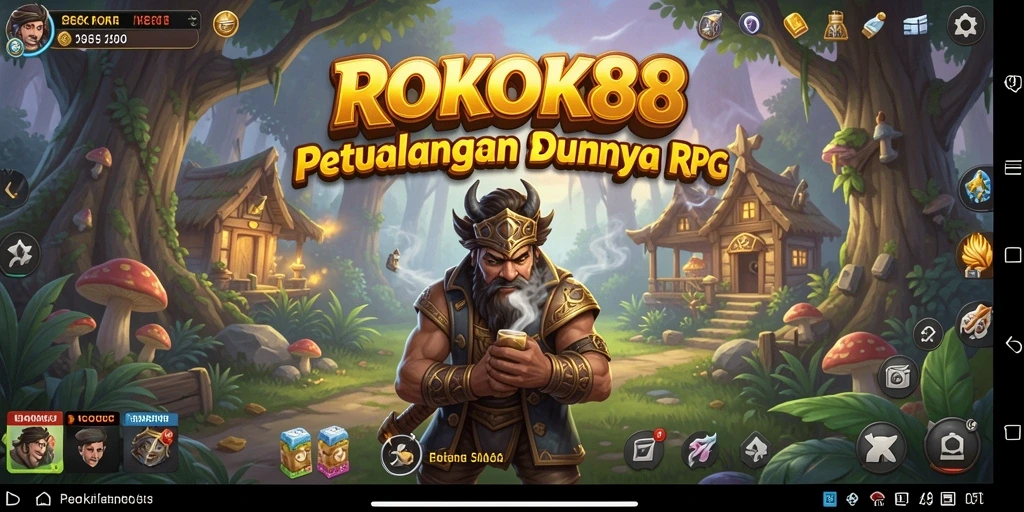 Screenshot ROKOK88 menampilkan aksi pertempuran epik dengan karakter yang kuat.