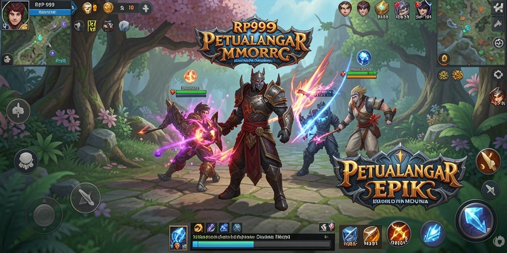 Tampilan gameplay epic di RP99, menunjukkan pertarungan yang mendebarkan.