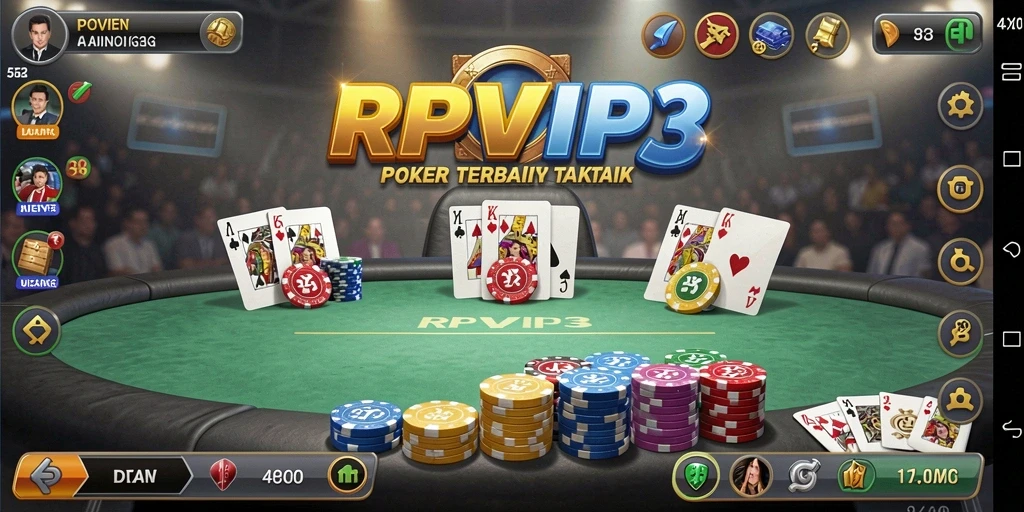 Tangkapan layar menunjukkan suasana permainan Poker yang seru dan mendebarkan.