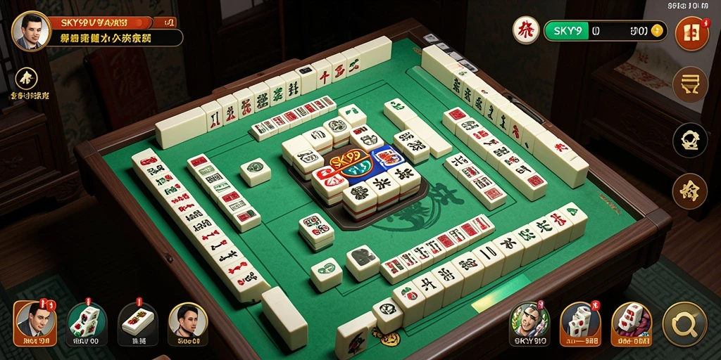 Tampilan gameplay Mahjong yang menakjubkan di SKY99.