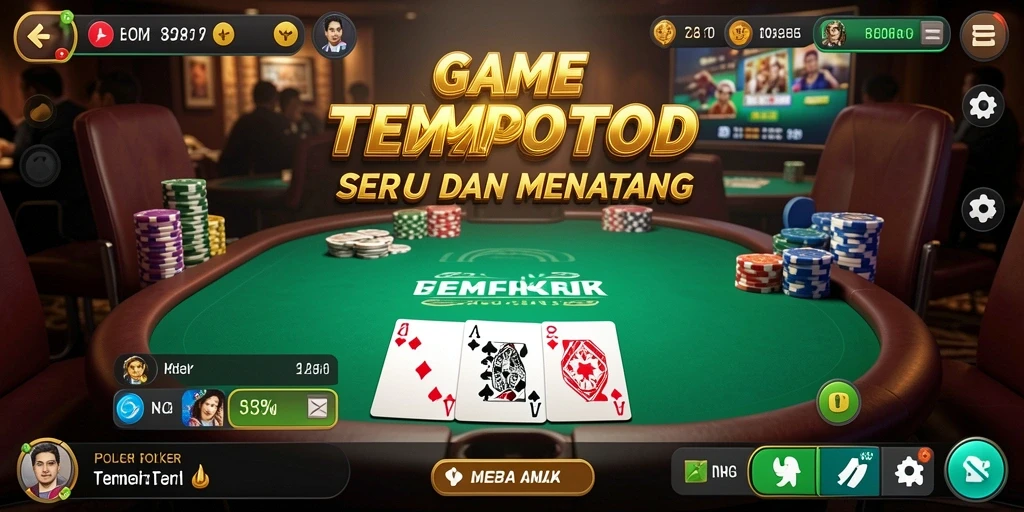 Tampilan antarmuka dan gameplay menegangkan dalam TEMPOTOTO.