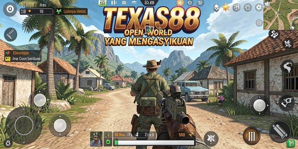 Tampilan gameplay TEXAS88 yang menakjubkan di dunia terbuka.
