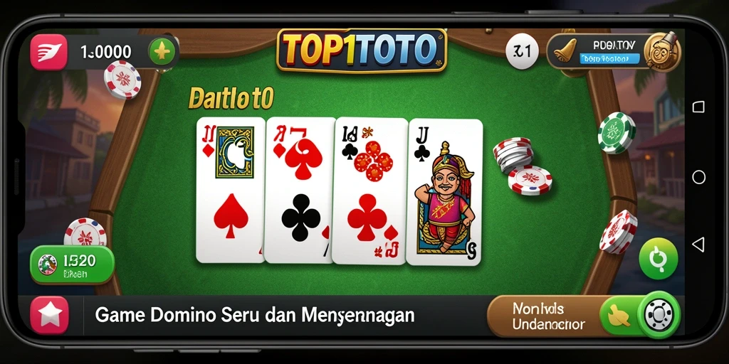 Screenshot gameplay TOP1TOTO menampilkan keseruan bermain Domino.