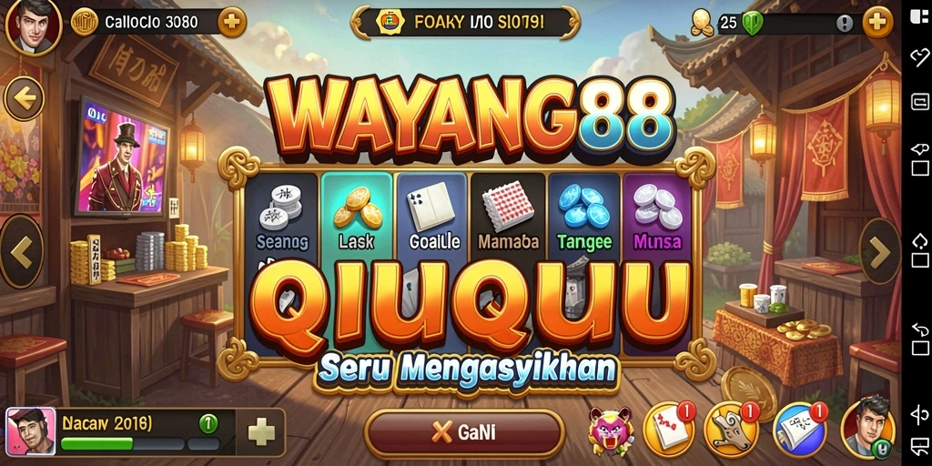 Tampilan screenshot dari gameplay seru QiuQiu WAYANG88.