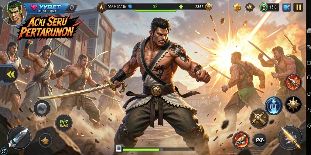 Tampilan seru dan intens dari gameplay YYBET.